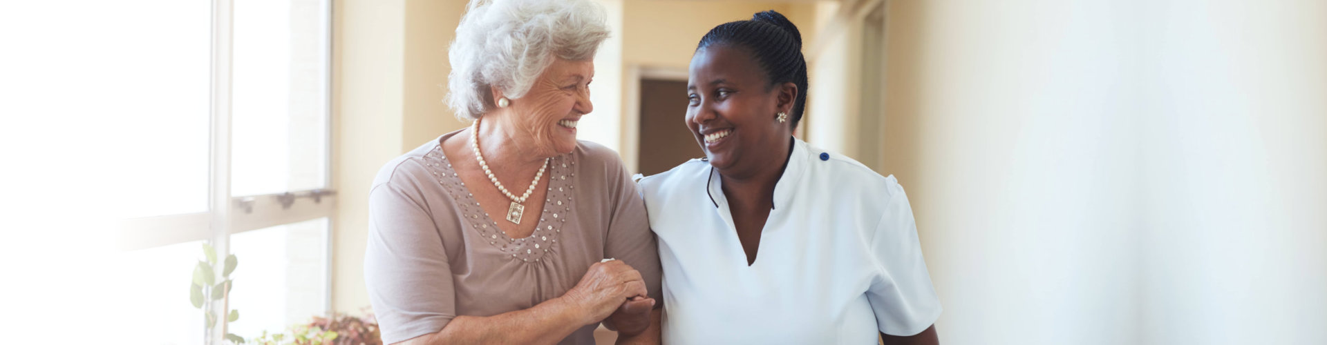 senior woman with her caretaker